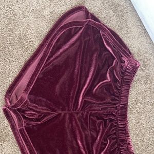velvet shorts